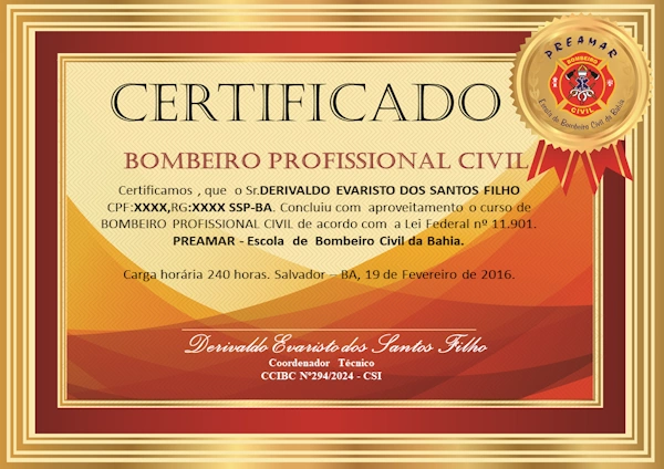 certificado curso bombeiro civil ba